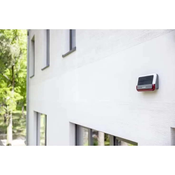 BOSCH Smart Home Außensirene Alarmsirene mit Solarpanel und Backup-Batterie, rot – Bild 5