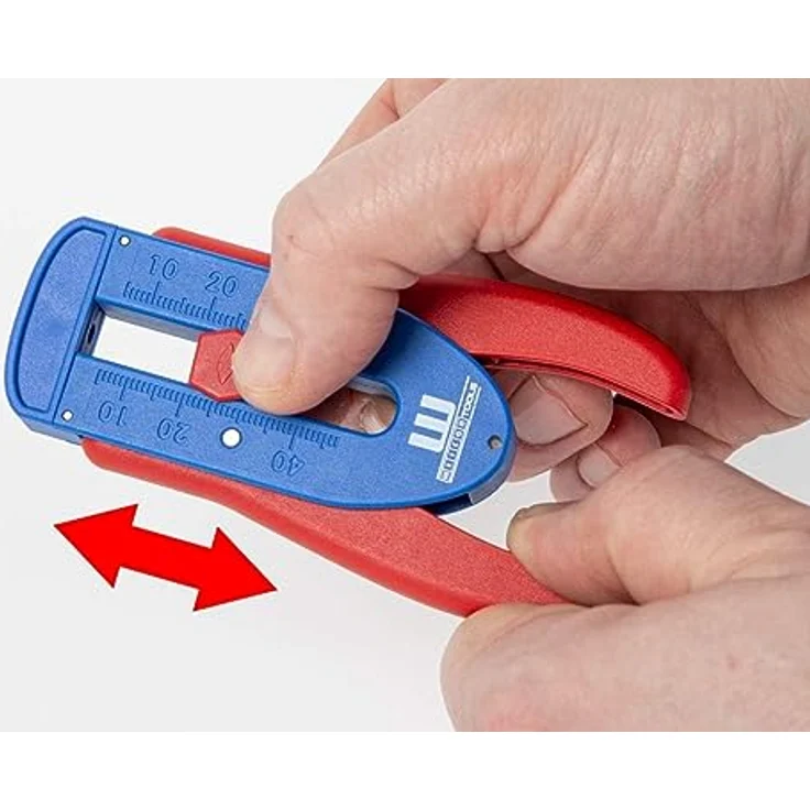 WEICON 51000002 Präzisions-Abisolierer S Abisolierwerkzeug für feine Leiter-Drähte, Rot-Blau – Bild 6