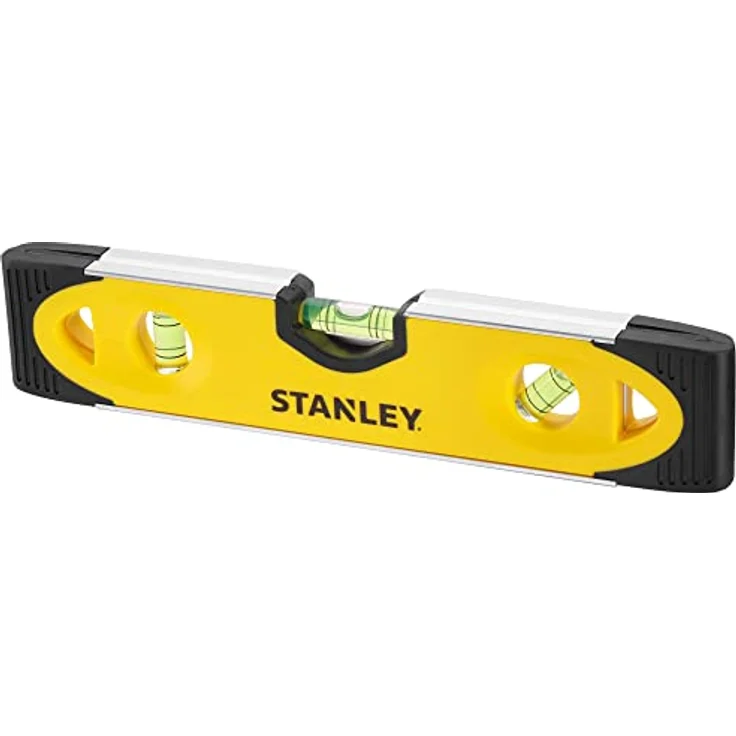 Stanley Torpedo-Wasserwaage, Kunststoff (mit Aluminumrahmen, je 1x horizontale-vertikale-45° Libelle) 0-43-511 – Bild 2