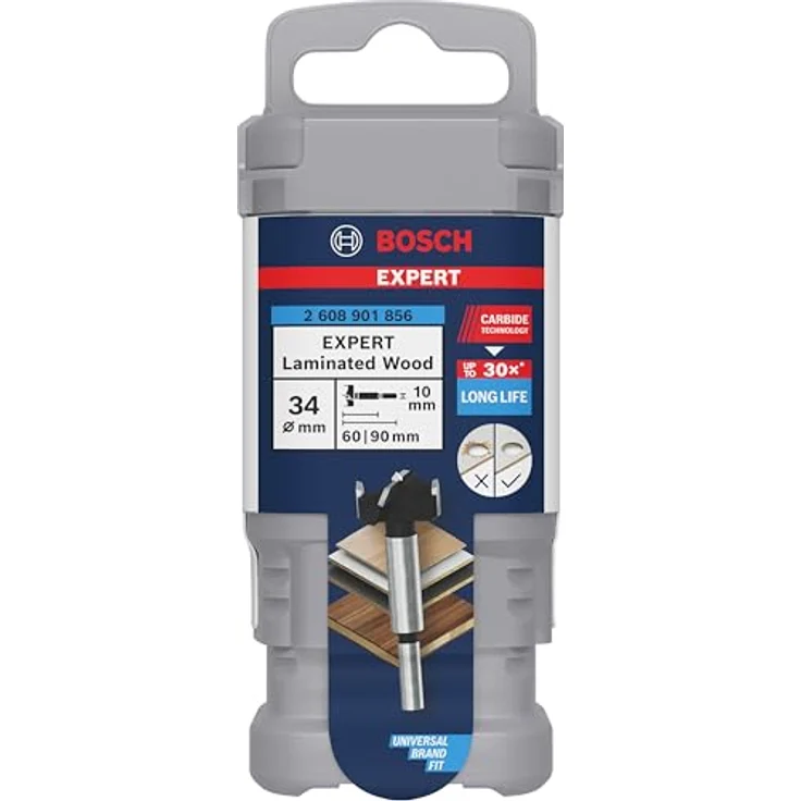 Bosch EXPERT Laminated Wood Scharnierlochbohrer, Ø 34 mm, für Schichtholz und Massivholz, überragende Lebensdauer, Professional Zubehör – Bild 2