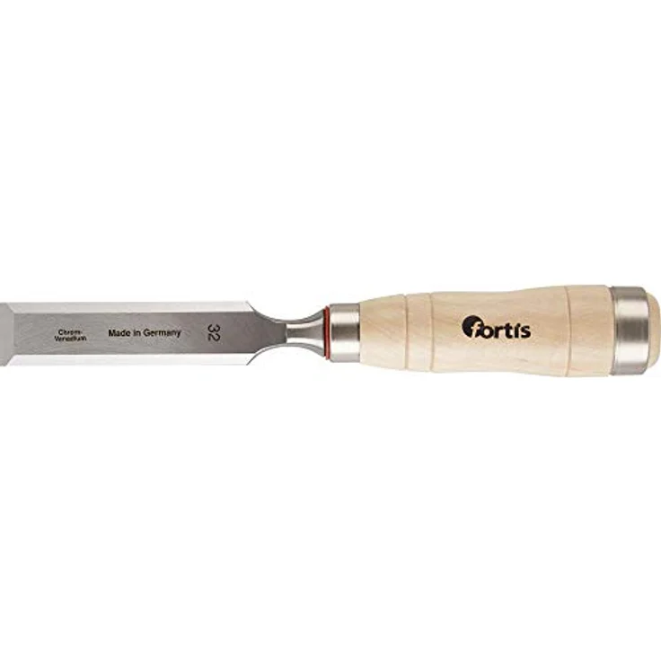 FORTIS Zimmermannsbeitel 30mm, geschmiedet, mit Holzheft aus Weißbuche, runde Form, Seitenfase – Bild 1