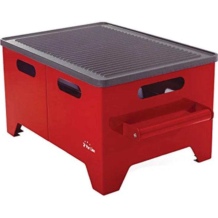 Rechteckiger Biobrennstoff-Grill mit Gusseisenplatte
