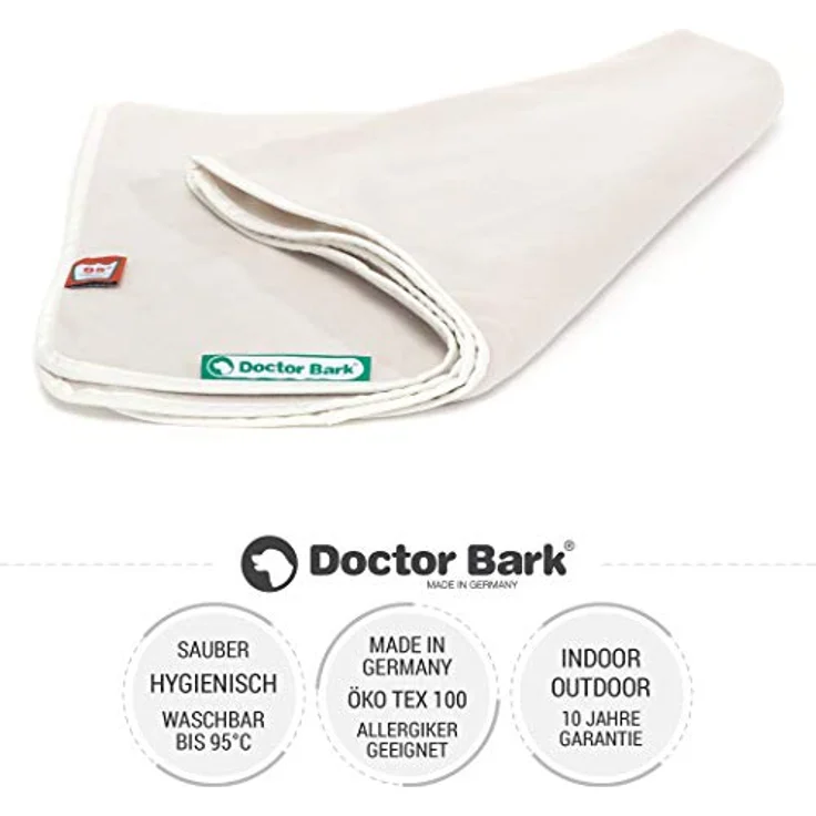 Doctor Bark | kuschelige Hundedecke waschbar bis 95°C, hygienische, weiche Fleecedecke für Sofa und Hundebett, Flauschige Haustierdecke - Made in Germany (M - 100x70 cm/Hellbeige) – Bild 2