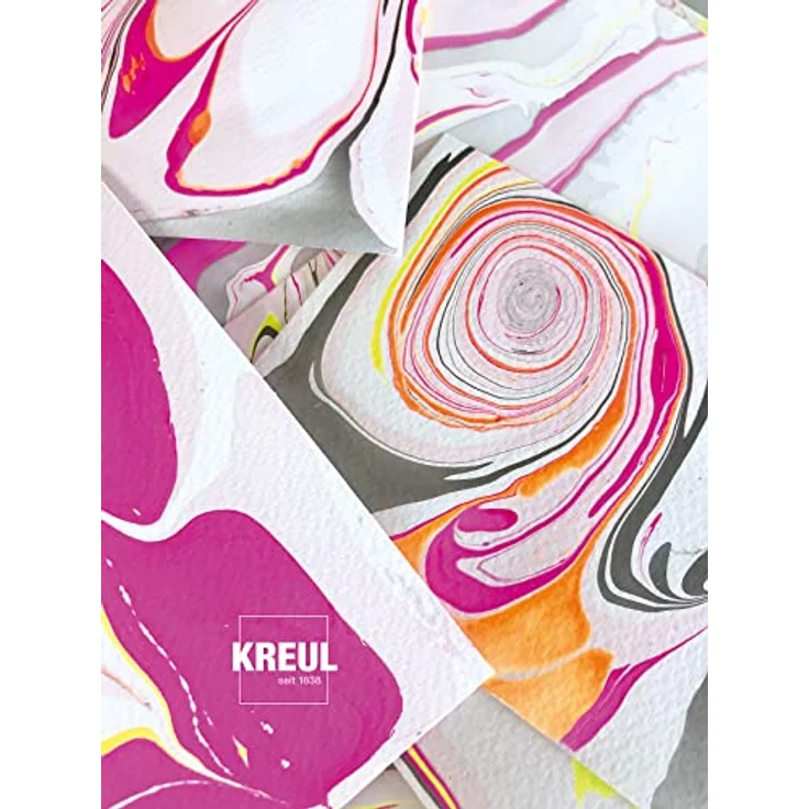 Kreul 73614 - Magic Marble Marmorierfarbe Set Love Neon Tauchmarmorieren 6x 20ml – Bild 9