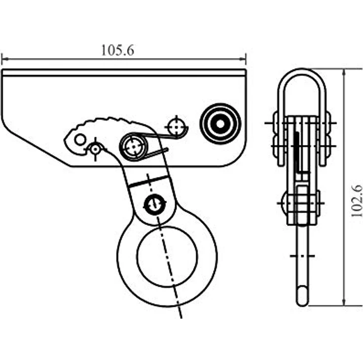 OTTO Mitlaufende Absturzsicherung KRATOS® Seilkürzer mit Bandfall Dämpfer, 10 m, EN 353-2, 12 mm Durchmesser, 15 kN Belastbarkeit – Bild 2