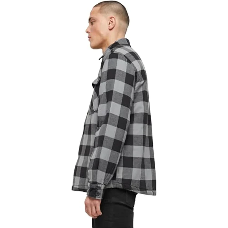 Brandit Anorak Herren Lumberjacket (1-St), klassischer Holzfäller-Look, Flanell Fütterung, blau – Bild 5