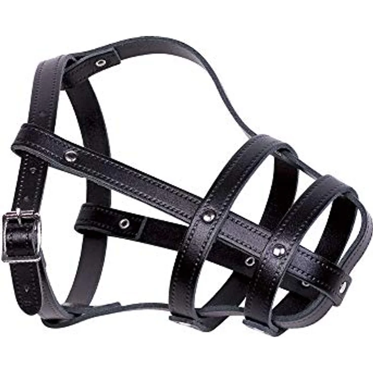 Nobby Leder Maulkorb schwarz; Größe 6; 26/44 cm – Bild 1
