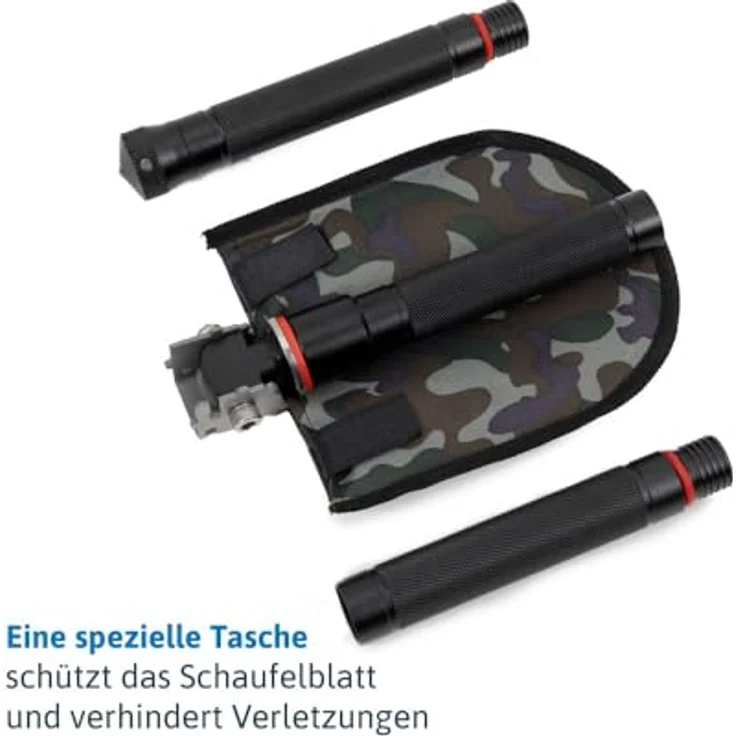 Dönges Multifunktionaler Klappspaten All-in-One, in Camouflage Tasche – Bild 9