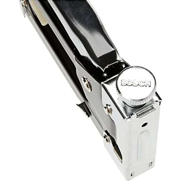 BOSCH Hammertacker Handtacker HT 14, Allroundtacker in robuster Ganzstahlausführung, gepolsterte Griffmulde, schwarz - Preisvergleich – Bild 4