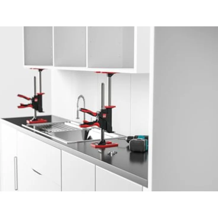 Bessey BEYCEPS Installation-Kit BEY-IK, Zubehörset für Einhand-Montagewerkzeug mit Verlängerungsadapter und Schieneneinheit, Tragkraft bis 60kg – Bild 2