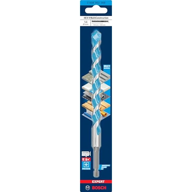 BOSCH Universalbohrer Expert HEX-9 MultiConstruction, 14 x 150 x 200 mm - Bohrer für Beton, Fliesen, Stahl und mehr – Bild 2
