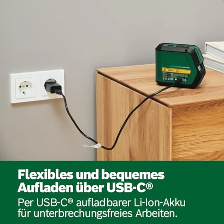 Bosch Kreuzlinienlaser AdvancedLevel 2G, Präzise Selbstnivellierung, Reichweite 15 m, mit Zubehör und Stativ, grün – Bild 3