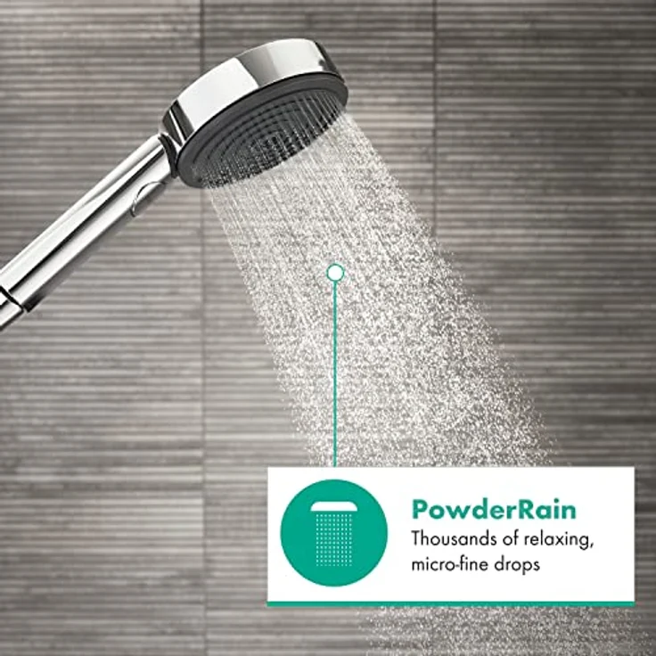 hansgrohe wassersparender Duschkopf Pulsify Select S, Sparduschkopf, Duschbrause, 3 Strahlarten Relaxation, Antikalk-Funktion, Chrom – Bild 3