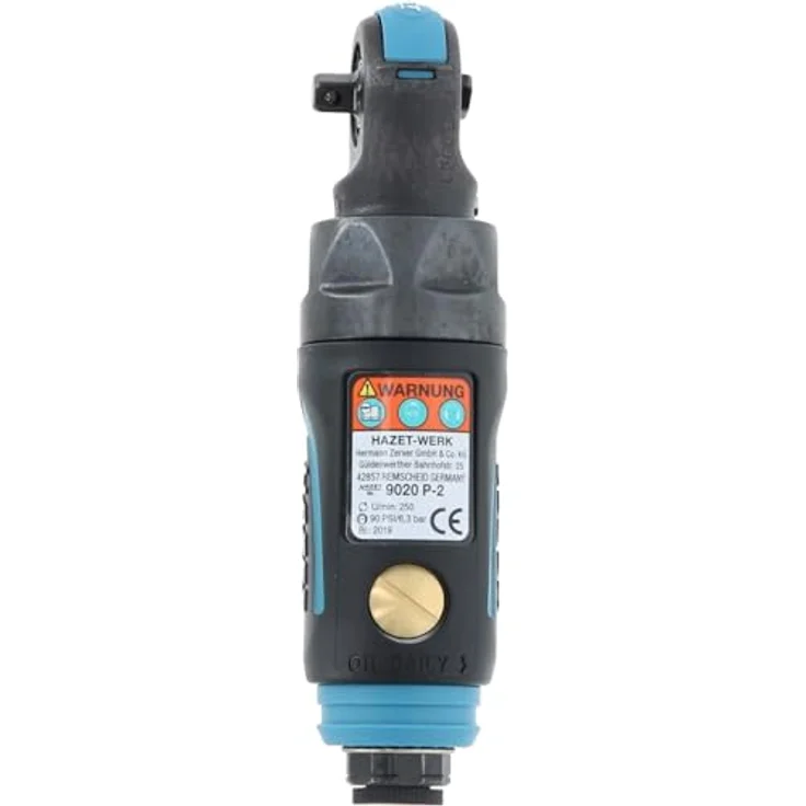 Hazet 9020P-2 Druckluft-Umschaltknarre 1/4" (6.3 mm), 360° verstellbarer Luftausgang, kälteisolierender Handgriff, max. Drehmoment 60 Nm, Betriebsdruck 6.3 bar – Bild 5