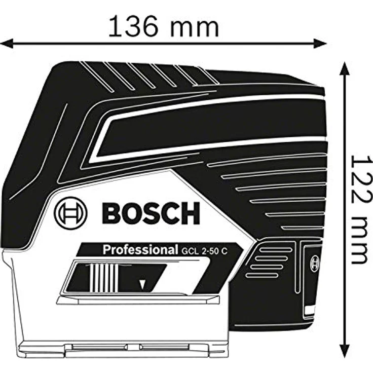 Bosch Professional 12V System Linienlaser GCL 2-50 C (1x Akku 12V + Ladegerät, roter Laser, Innenbereich, mit App-Funktion, Halterung, Klammer, Arbeitsbereich: bis 20 m, in L-BOXX) – Bild 9