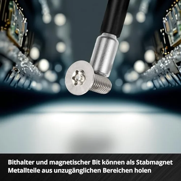 Einhell 84-tlg. Präzisions- und Elektronik-Reparatur-Set mit Schraubendreher-Bithalter, flexibler Wellenverlängerung, Erdungsarmband und Spudger – Bild 5