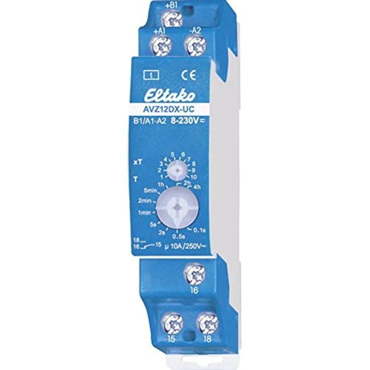 Eltako AVZ12DX-UC Zeitrelais Monofunktional 230V, Zeitbereich 0.1s - 40h, 1 Wechsler, flexibel und robust – Bild 1