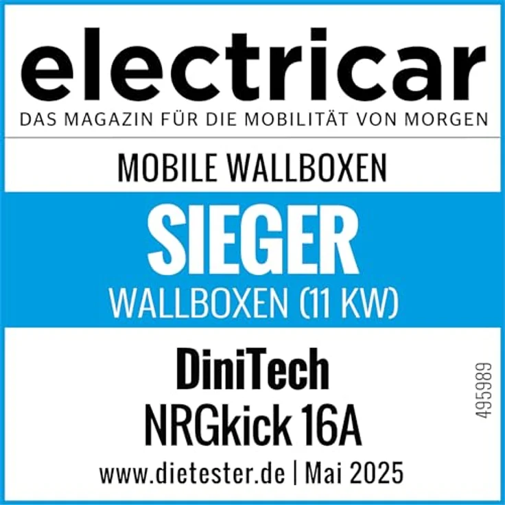 NRGkick Mobile Ladestation Pure Light 16A, Typ 2 Elektroauto Ladestation mit 11 kW Ladeleistung, 5m Kabel, robust und wetterfest – Bild 4