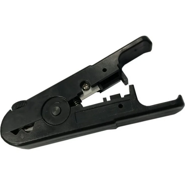 PremiumX Elektro-Installationszange PX-218 Abisolierwerkzeug Abisolierzange Schwarz für Koaxialkabel