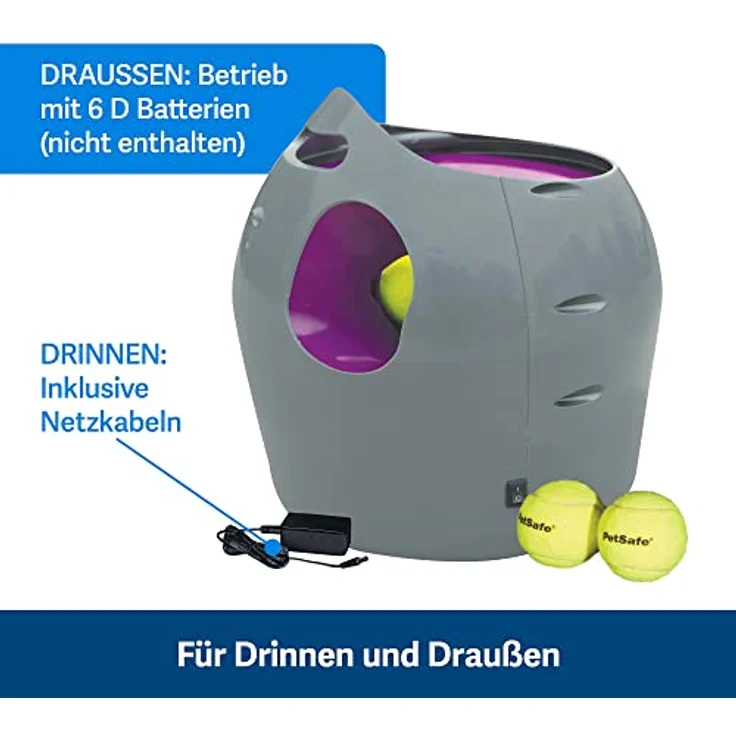 PetSafe Automatisches Hundespielzeug, interaktiver Tennisballwerfer für Hunde, wasserdicht, 1 Stück (1er Pack) – Bild 4