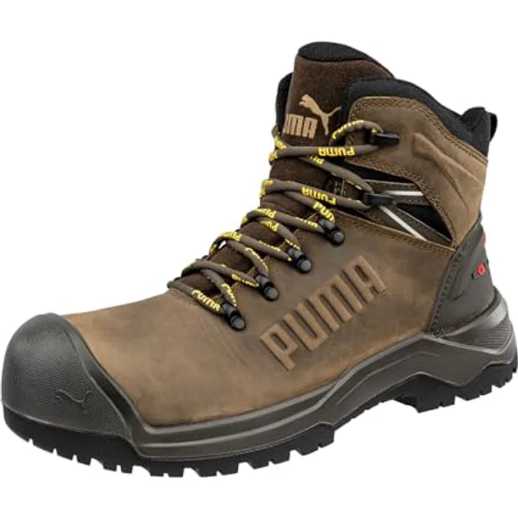 PUMA Safety IRON HD BROWN MID Arbeitsschuh, Größe 45, Sicherheitsschuh in braun
