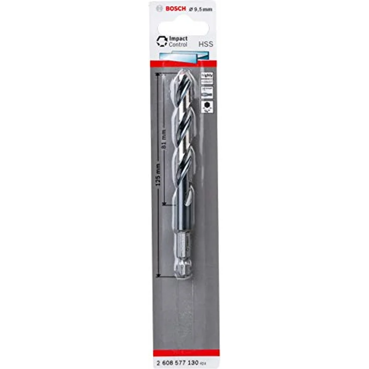 Bosch Accessories Metall-Spiralbohrer 9,50 mm HSS mit Oxidbeschichtung, Gesamtlänge 125 mm, robust, für Schlagbohrer, 1 St. – Bild 1