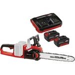 Einhell Akku-Kettensäge Professional Akku-Kettensäge inkl. 2 Akku 4 Ah +, inkl. 2. Akku, inkl. Ladegerät, Power X-Change-Familie, Oregon Qualitätsschwert, 350mm Schwertlänge, Brushless Motor