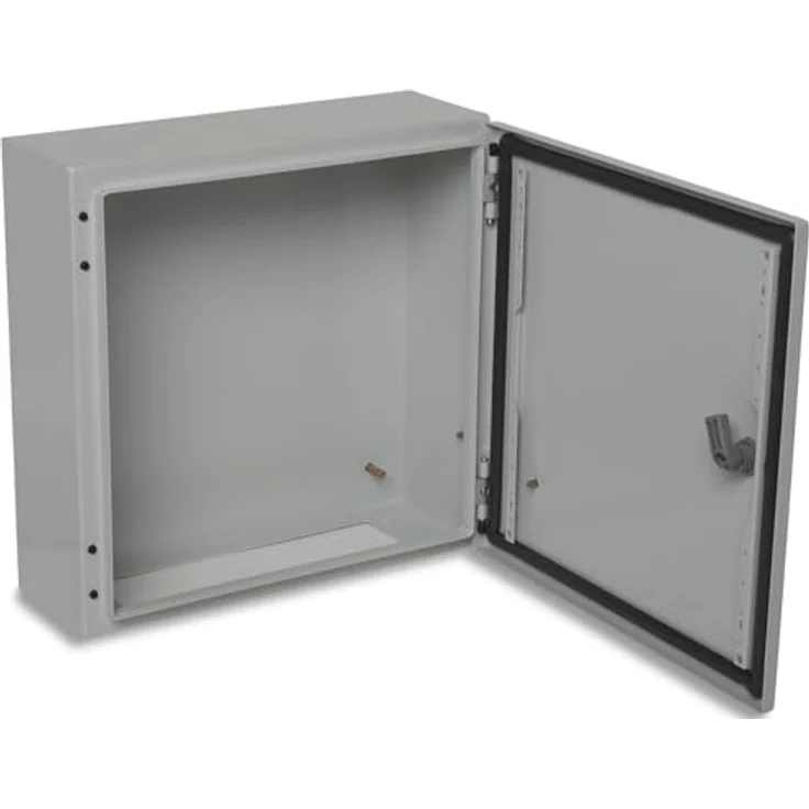 BOXEXPERT® Verteilerkasten Treva, wasserdicht IP66, Stahlblech, 400x400x150mm, für Außenbereich, temperaturbeständig -25°C bis +40°C, robuste Tür mit Schlüssel – Bild 2