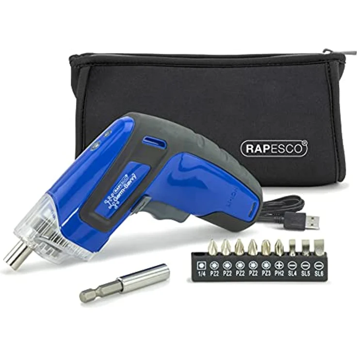 RAPESCO Akkuschrauber, 3,6 V, antibakteriell, blau – Bild 5