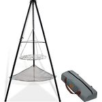 CCLIFE Schwenkgrill mit Grillrost drehbar Rutschfester Grill multifunktionaler tragbarer Grill