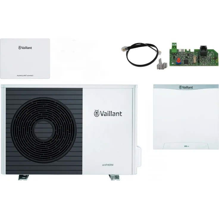 Vaillant aroTHERM plus Wärmepumpen-Paket 4.3404 VWL 75/6 A S2, Hybridsystem, Leistung 4,6 kW bei A7/W35