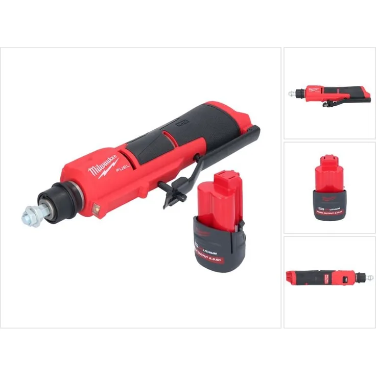 Milwaukee M12 FTB-251, Akku Reifenaufrauer 12 V Brushless mit 1x 2,5 Ah Akku, 7/16" Hex, ohne Ladegerät