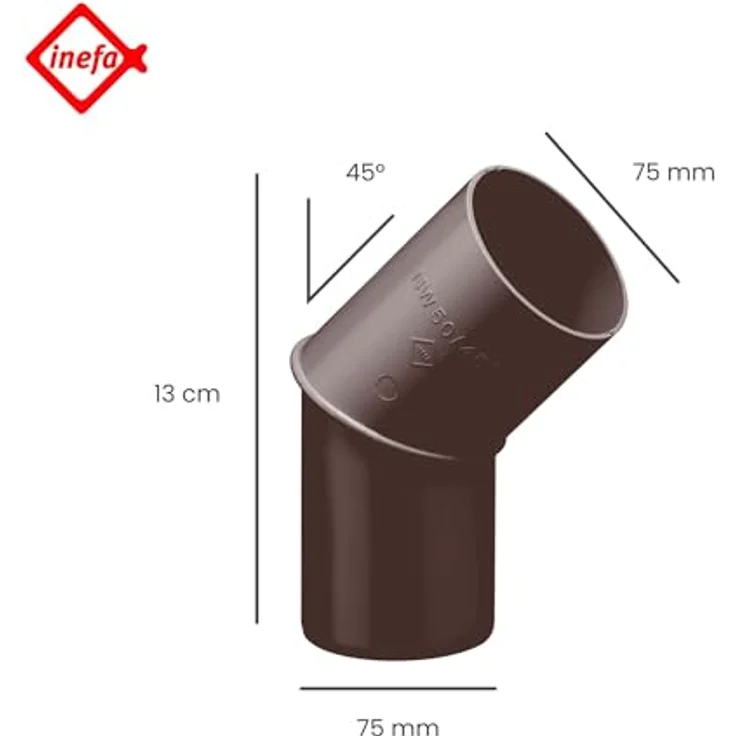 Protektor Rohrbogen PVC 45° DN75 Braun – Bild 3
