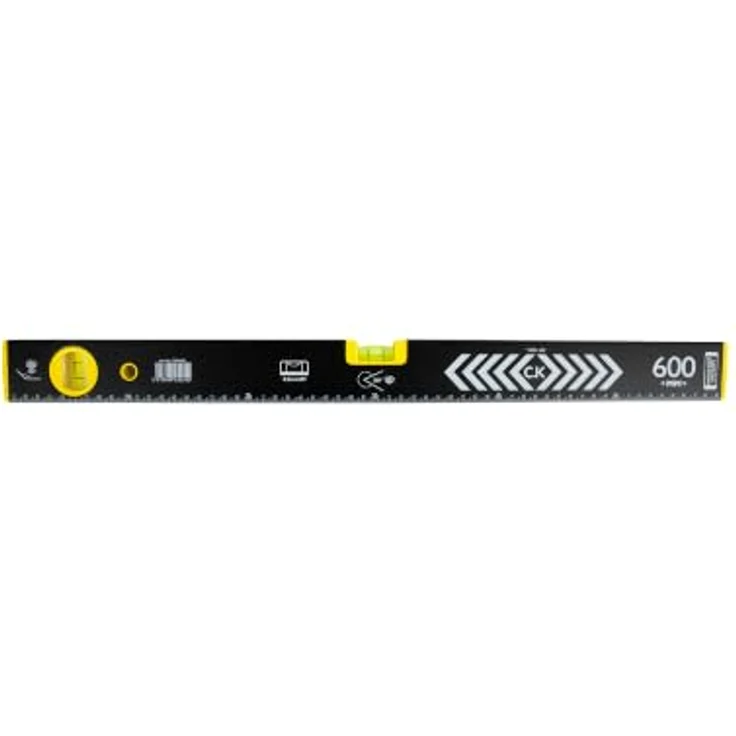 C.K Tools Aluminium-Wasserwaage 60 cm, 0,5 mm/m genau, 2 Libellen, gummierte Endkappen – Bild 1