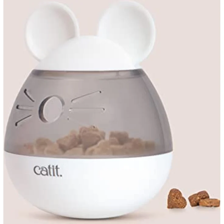 Catit Pixi Snackspender ‎43031, Leckereienspender für Katzen im Maus-Design, selbstaufrichtend mit Schwierigkeitsregler – Bild 3