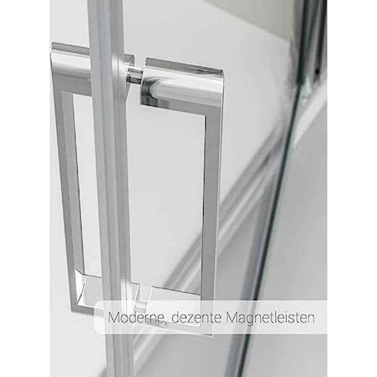 Bernstein Eckdusche EX416S, Nano ESG-Sicherheitsglas, 90x90x195 cm, Chromprofil – Bild 7