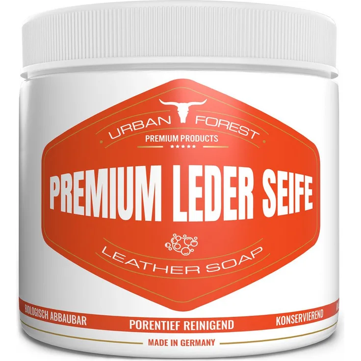 URBAN FOREST Lederseife, Lederreiniger für Glattleder - Premium Qualität made in Germany, rückfettend & farbaktivierend