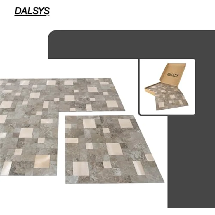 Dalsys 11x selbstklebende Wandpaneele in Steinoptik, 1m² Beige/Gold, leicht zuschneidbar, pflegeleicht – Bild 3