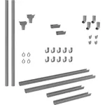 Marley Dachrinnen-Set, 75 mm, Kunststoff für Gartenhäuser bis 3 m, grau, inklusive Rinnen, Fallrohre und Zubehör