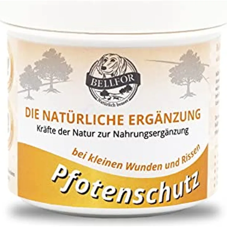 Bellfor Pfotenschutz Salbe für Hunde Natürlich ist EIN rein natürliches Produkt zur äußeren Anwendung auf der Haut bei kleinen Rissen, welches Sich in der Nachsorge bewährt hat 110 ml