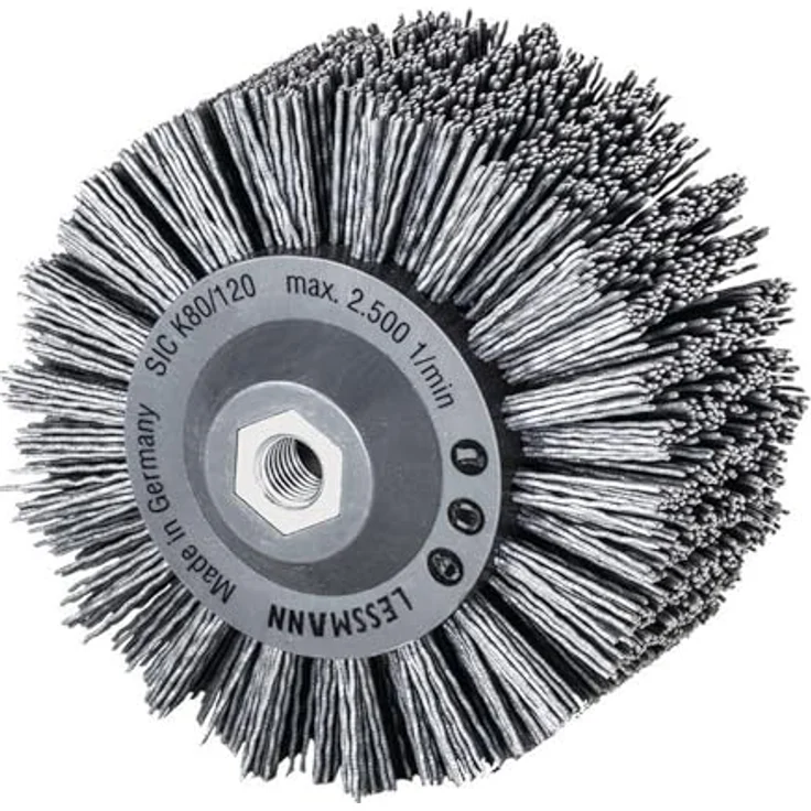 LESSMANN Rundbürste Ø 140 mm M14 SiC Schleifborsten Körnung 80 60 mm 2500 min-¹ - Preisvergleich – Bild 2