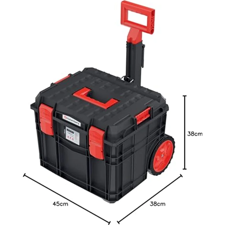 Prosperplast Kistenberg C Block Pro, Werkzeugkoffer auf Rollen, kompakt, robuste Konstruktion aus Acrylnitril-Butadien-Styrol, 38x45 cm – Bild 4