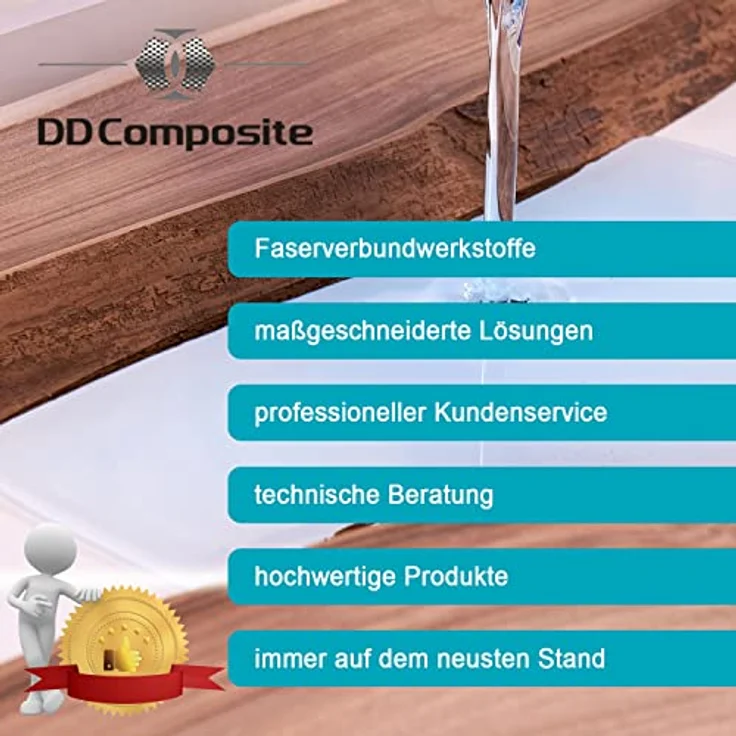 DD Composite Epoxidharz-Spachtel 4,5kg, schnell härtend, gut schleifbar, wasserbeständig, hellgrau – Bild 5
