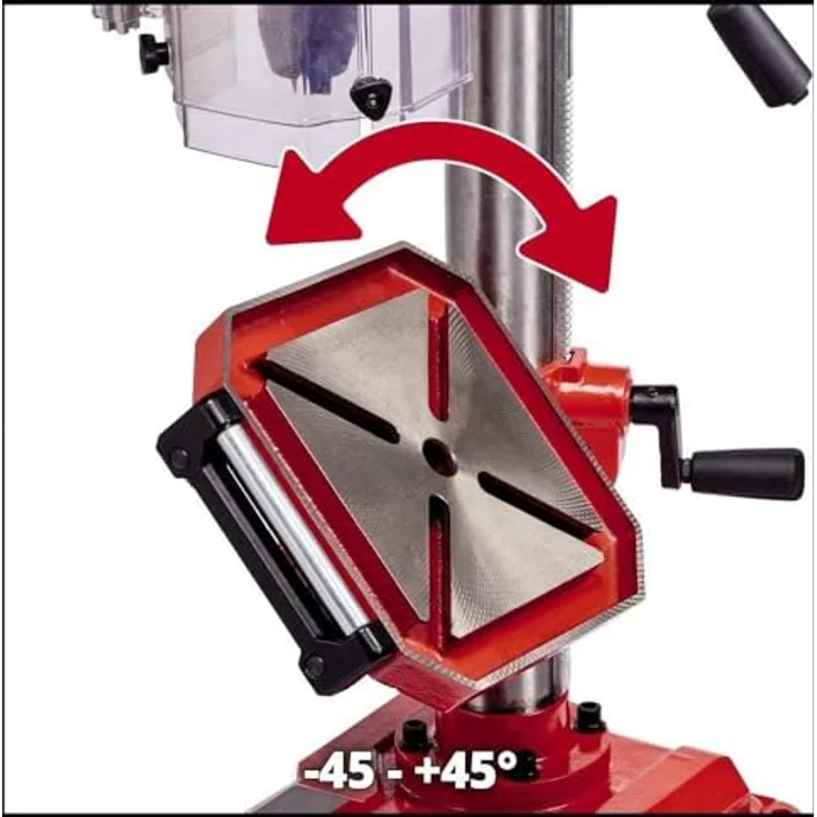Einhell Säulenbohrmaschine TE-BD 750 E (750 W, 450 - 2500 min-1, stufenlose Drehzahlregulierung, Schnellspannbohrfutter für Bohrer 1-16 mm, MK2-Aufnahme, höhenverstell-, neig- und drehbarer Bohrtisch) – Bild 8