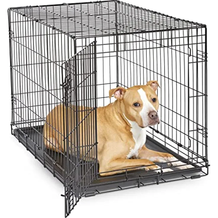 MidWest Homes for Pets New World Hundebox, verbessert mit Einzel- und Doppeltür, mit auslaufsicherer Bodenwanne, Bodenschutzfüße, mit patentierten Funktionen