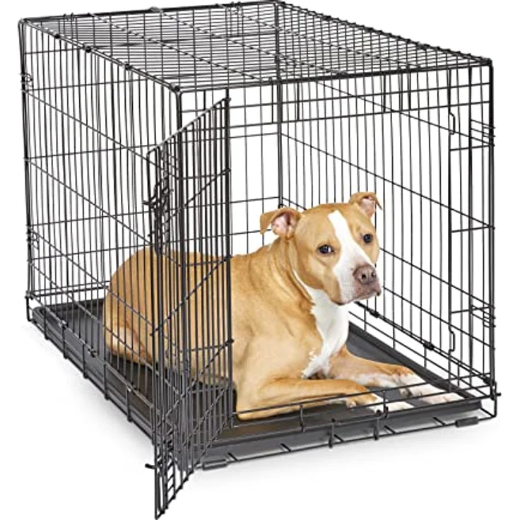 MidWest Homes for Pets New World Hundebox, verbessert mit Einzel- und Doppeltür, mit auslaufsicherer Bodenwanne, Bodenschutzfüße, mit patentierten Funktionen – Bild 1