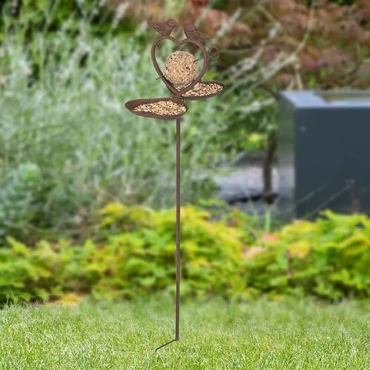 Haushalt International Vogelfutterstation Vogel Futterstation Gartenstecker