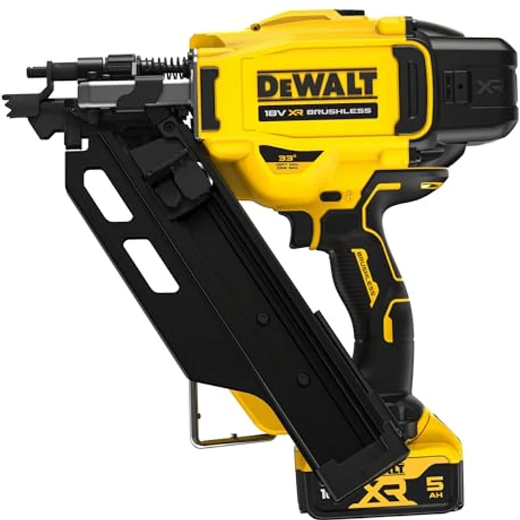 Dewalt DCN930P2, 18V Akku-Nagler für Nägel 50-90 mm, inkl. 2x 5,0 Ah Akku und Ladegerät, optimiertes Design mit Trichter für verbessertes Füllsystem – Bild 1
