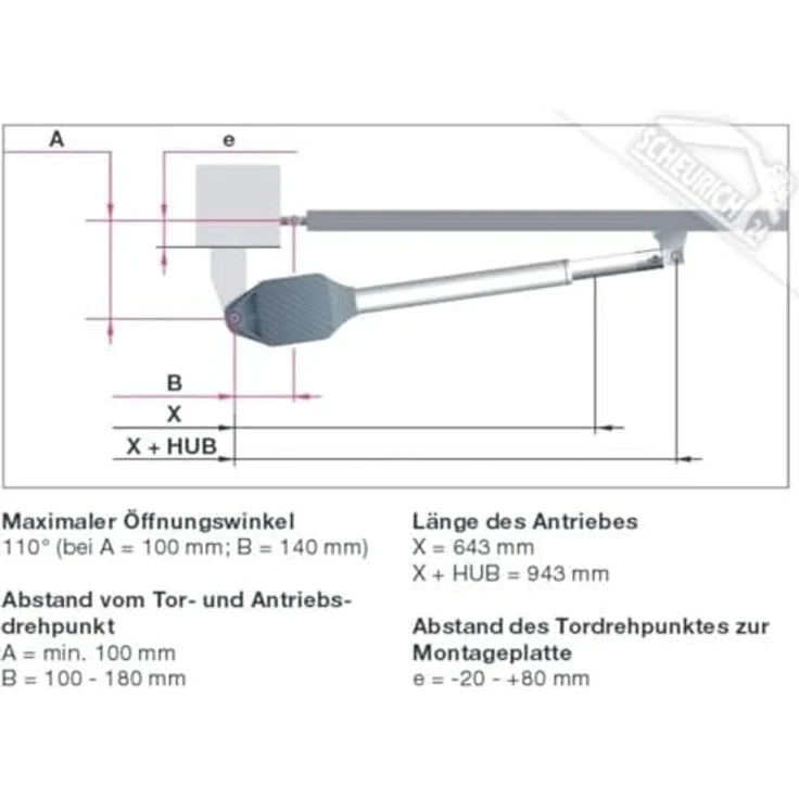 Hörmann EcoStar Drehtor-Antrieb Portronic-D 5000 (800 N, für 2-flügelige Tore, inkl. 2 Handsender RSC 2, für Tore bis max. 5 m) 4510770 – Bild 3