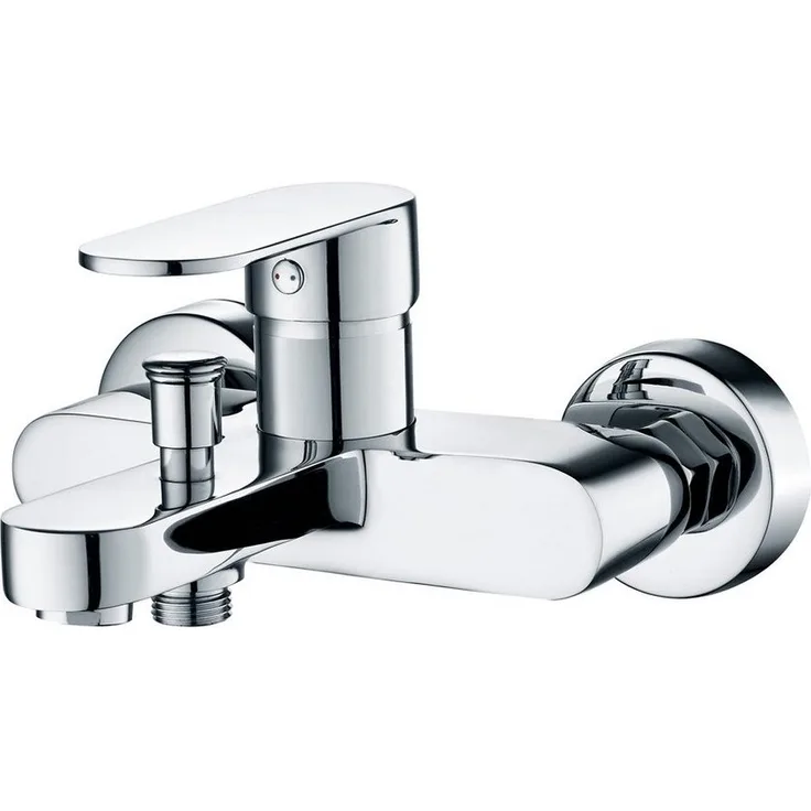 Aloni Duscharmatur ZS40501, Badewannenarmatur Einhebelmischer mit verchromtem Messing, Keramikkartusche und Air-Power Funktion, Chrom